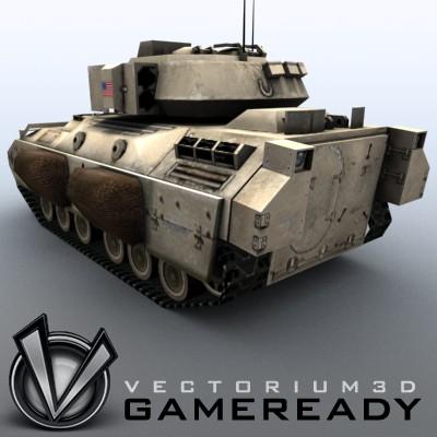 3D Model of Low poly Bradley M2A2 - 3D Render 1